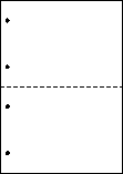 A4白紙２面 穴　ミシン目入り用紙－図