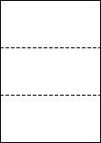 B４白紙3面ミシン目イメージの図