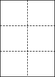 Ａ３白紙６面ミシン目入り用紙の図