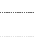 Ａ３白紙３面ミシン目入り用紙の図
