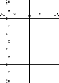 名刺10面　レイアウト