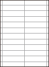 余白付き A4白紙　縦10面×横2面=20分割－図