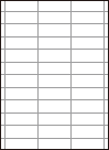 余白付き A4白紙　縦10面×横3面=30分割－図