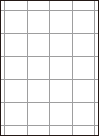 余白付き A4白紙　縦5面×横4面=20分割－図