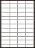 余白付き A4白紙　縦10面×横4面=40面　ミシン目用紙－図