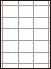 余白付き A4白紙　縦5面×横3面=15面　ミシン目用紙－図